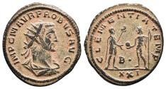 Ancient Coins - Ancient Roman coin of the Emperor Probus as Augustus minted in Antioch - CLEMENTIA TEMP