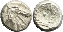 Ancient Coins - Ancient Greek silver coin from Caria, Halikarnassos Circa 500-495 BC
