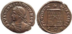Ancient Coins - Constantius II AE Follis - PROVIDENTIAE CAESS - Rome Mint