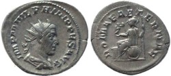Ancient Coins - Philip I silver antoninianus - ROMAE AETERNAE