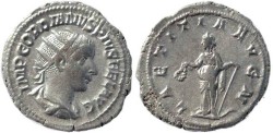 Ancient Coins - Gordian III 238-244AD silver antoninianus - LAETITIA AVG N 
