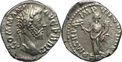 Ancient Coins - Roman coin of Commodus AR silver denarius - PM TR P X IMP VII COS IIII P P