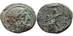 Ancient Coins - Ancient Greek coin from Antioch, Syria - Zeus holding Nike