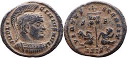 Ancient Coins - Ancient Roman coin of the Emperor Licinius I minted in Siscia in 320 AD - two bound captives