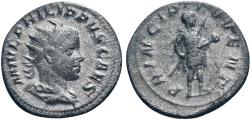 Ancient Coins - Ancient Roman silver coin of the Philip II as Caesar - PRINCIPI IVVENT