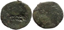 Ancient Coins - Countermarked Roman coin - TI*C*A