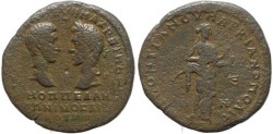 Ancient Coins - Macrinus and Diadumenian AE 26 Assaria of Markianopolis, Moesia Inf. Magistrate P. Furius Pontianus.