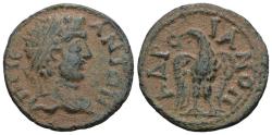 Ancient Coins - Ancient Roman Provincial coin of Caracalla with Eagle minted in Hadrianopolis, Thrace