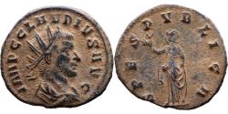Ancient Coins - EF+/VF Ancient Roman coin of the Emperor Claudius II Gothicus - SPES PVBLICA