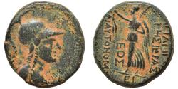 Ancient Coins - Ancient Greek coin with Athena and Nike minted in Apameia, Syria