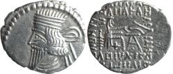 Ancient Coins - Ancient Kings of Parthia silver drachm of Vologases III 105-147 AD minted in Ecbatana