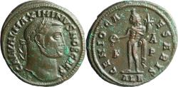 Ancient Coins - EF+ Ancient Roman coin of the Emperor Maximinus II minted in Alexandria, Egypt - GENIO CAESARIS