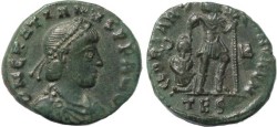 Ancient Coins - Roman coin of Gratian - GLORIA ROMANORVM - Thessalonica