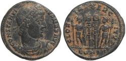 Ancient Coins - Roman coin of Constantine I - GLORIA EXERCITVS - Constantinople