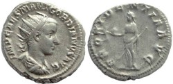 Ancient Coins - Gordian III AR silver antoninianus - PROVIDENTIA AVG