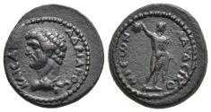 Ancient Coins - Ancient Roman Provincial coin of the Emperor Hadrian minted in Claudiconium, Lycaonia - Perseus holding severed head of Medusa