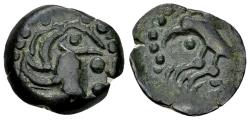 Ancient Coins - Ancient Celtic coin - Gaul - Senones AE Cast potin unit 100-60 BC.