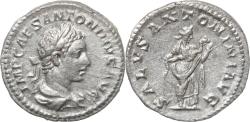 Ancient Coins - Roman silver antoninianus of Elagabalus - SALVS ANTONINI AVG - Rome mint - Near EF
