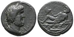 Ancient Coins - Ancient Greek coin from Irenopolis, Cilicia with Nude Herakles circa 138-192 AD
