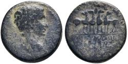 Ancient Coins - Ancient Roman Provincial coin of the Emperor Augustus with Gauis Caesar
