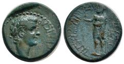 Ancient Coins - Ancient Roman coin of the Emperor Caligula 37-41 AD minted in Aezanis, Phrygia