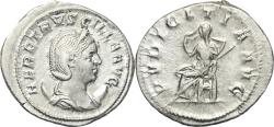 Ancient Coins - Ancient Roman coin of Herennia Etruscilla AR silver Antoninianus - PVDICITIA AVG