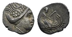 Ancient Coins - Ancient Greek silver coin from Euboea, Histiaia - Tetrobol circa 3-2 century BC