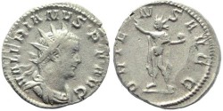 Ancient Coins - Valerian I AR silver antoninianus - ORIENS AVGG
