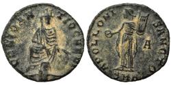 Ancient Coins - Ancient Roman coin of Maximinus II Daia - Tyche and River God Orontes and Apollo
