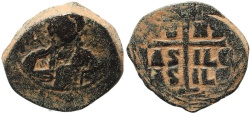 Ancient Coins - Byzantine coin of Romanus III Ae follis - Jesus Christ