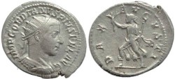 Ancient Coins - Gordian III AR silver antoninianus - PAX AVGVSTI