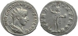 Ancient Coins - Gordian III AR silver antoninianus - AETERNITATI AVG