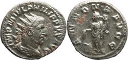Ancient Coins - Ancient Roman silver coin of the Emperor Philip I minted in Rome