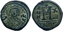 Ancient Coins - Ancient Byzantine coin of Maurice Tiberius AE Follis - Theoupolis (Antioch) Mint