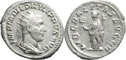 Ancient Coins - Ancient Roman coin of Philip I silver antoninianus - LIBERALITAS AVGG II