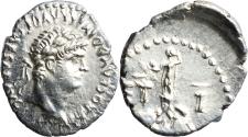 Ancient Coins - Ancient Roman Provincial silver coin of Nero minted in Caesaria, Cappadocia