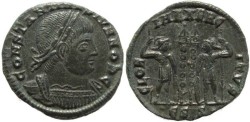 Ancient Coins - Roman coin of Constantine II - GLORIA EXERCITVS - Siscia