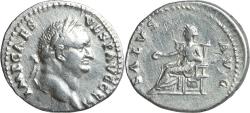 Ancient Coins - Beautiful Ancient Roman silver denarius of the Emperor Vespasian minted in Rome in 73AD