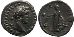 Ancient Coins - Antoninus Pius AR Denarius - COS IIII - RIC 231, RSC 291, BMC 809