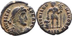 Ancient Coins - Ancient Roman coin of Valens as Augustus minted in Alexandria, Egypt - Emperor dragging captive by the hair