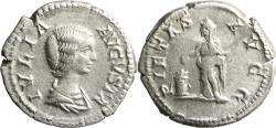 Ancient Coins - Ancient Roman silver denarius of Julia Domna minted in Rome - PIETAS AVGG
