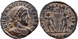 Ancient Coins - EF+ Ancient Roman coin of Constantine II minted in Antioch - GLORIA EXERCITVS