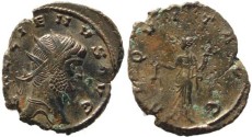 Ancient Coins - Gallienus silvered antoninianus - AEQVIT AVG