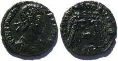 Ancient Coins - VF+ Constantius II 337-361AD, two victories, Siscia Mint