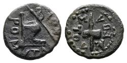 Ancient Coins - Ancient Roman Provincial coin of Augustus with Rhoemetalkes I minted in Byzantium