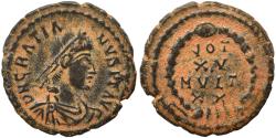 Ancient Coins - Ancient Roman coin of the Emperor Gratian - VOT / XV / MVLT / XX