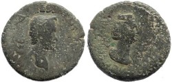 Ancient Coins - Antoninus Pius & Faustina - Flaviopolis in Cilicia 