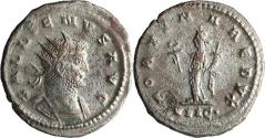 Ancient Coins - Ancient Roman silvered coin of the Emperor Gallienus as Augustus - FORTVNA REDVX