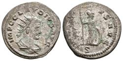 Ancient Coins - Ancient Roman silvered coin of the Emperor Claudius II Gothicus - VIRTVS AVG