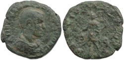 Ancient Coins - Herennius Etruscus - Son of Trajan Decius 251AD AE sestertius - RARE
